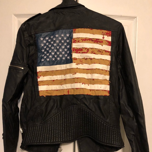 Unit American flag Moto jacket - Picture 3 of 7